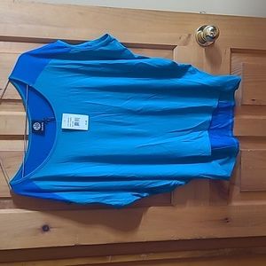 NWT blue and aqua top size L